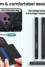 Forterra Forterra iPhone 18 Pro Max Hoesje Pashouder Hard Met Screenprotector - Zwart
