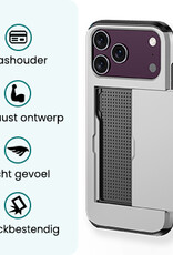 Forterra Forterra iPhone 18 Pro Max Hoesje Pashouder Hard Met 2x Screenprotector - Grijs