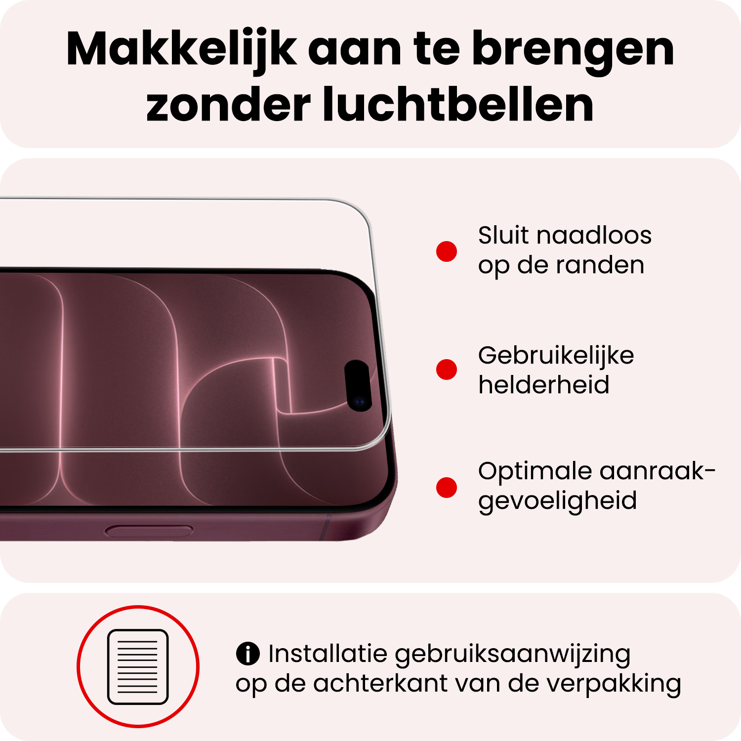NoXx NoXx iPhone 18 Pro Max Hoesje Pashouder Hard Met 2x Screenprotector - Donker Blauw