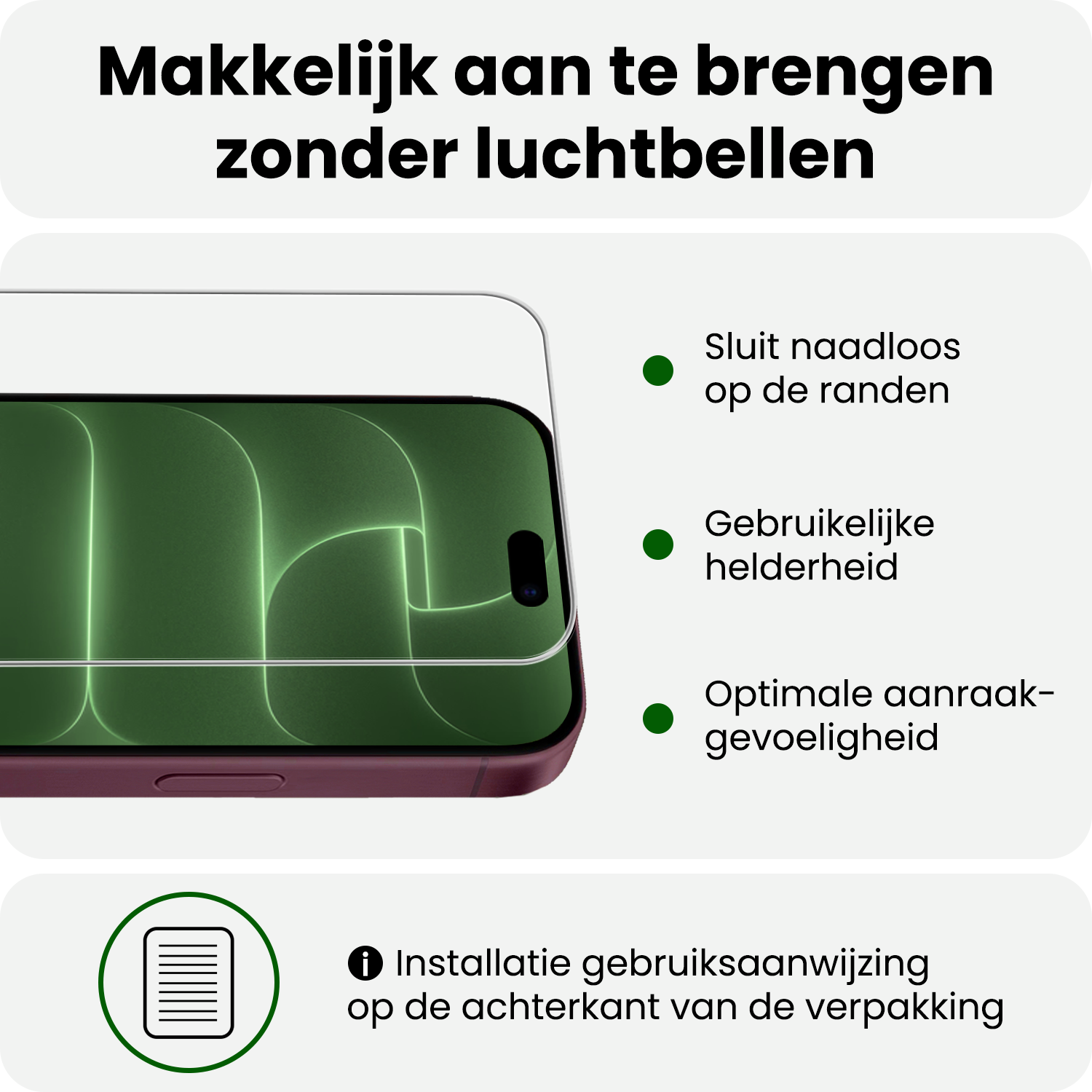 BASEY. BASEY. iPhone 18 Pro Hoesje Pashouder Met 2x Screenprotector
