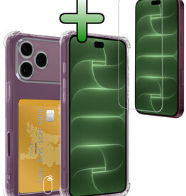 BASEY. BASEY. iPhone 18 Pro Max Hoesje Pashouder Met Screenprotector