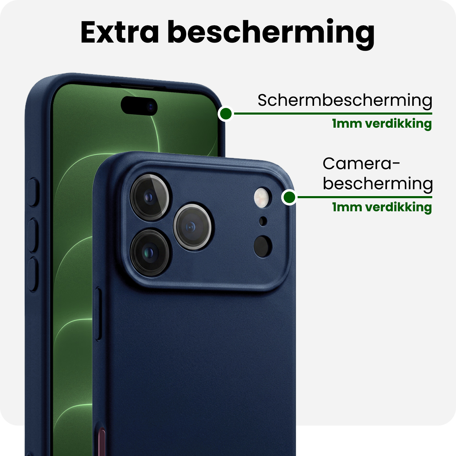 BASEY. BASEY. iPhone 18 Pro Hoesje Siliconen - Donkerblauw