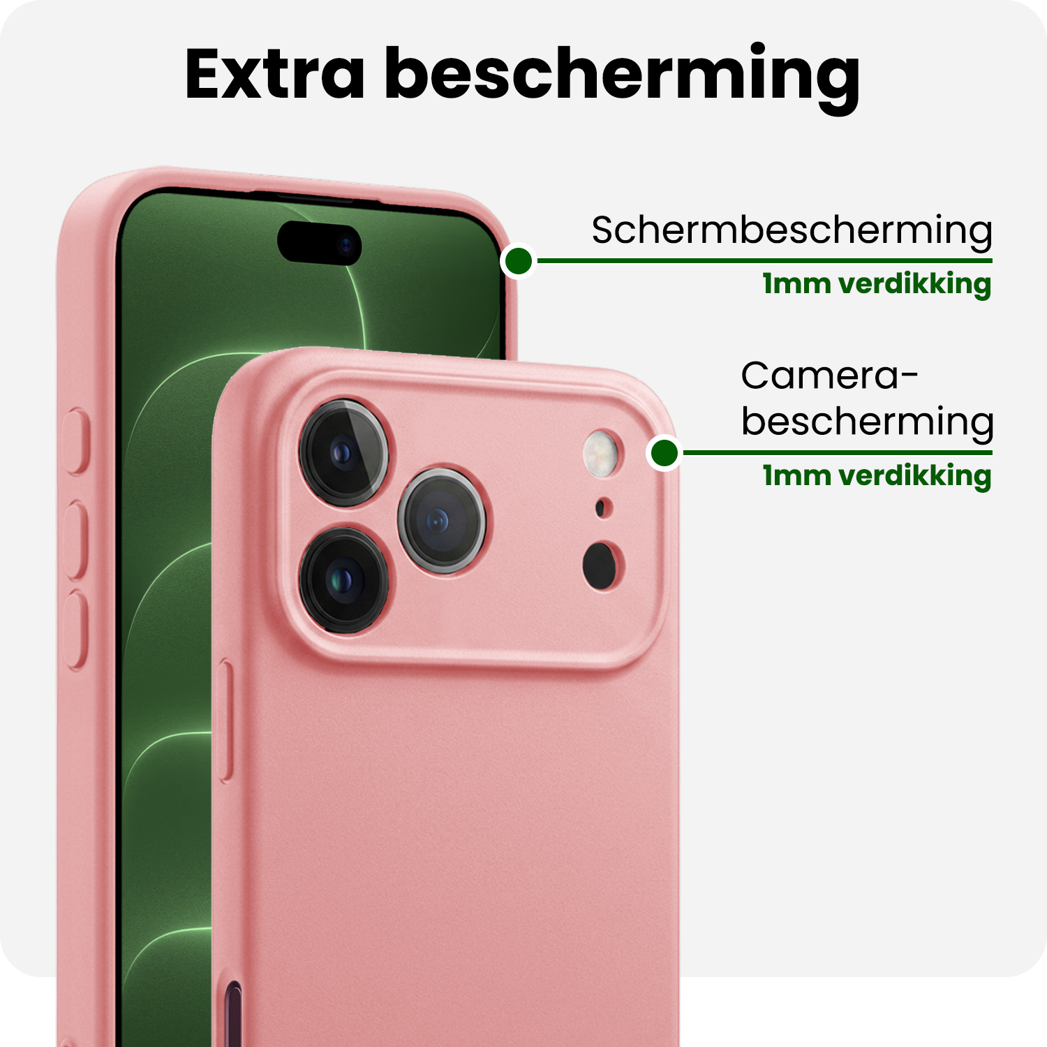 BASEY. BASEY. iPhone 18 Pro Hoesje Siliconen - Lichtroze