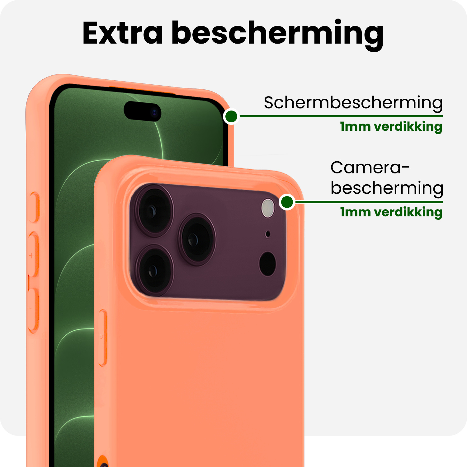 BASEY. BASEY. iPhone 18 Pro Hoesje Siliconen - Perzik