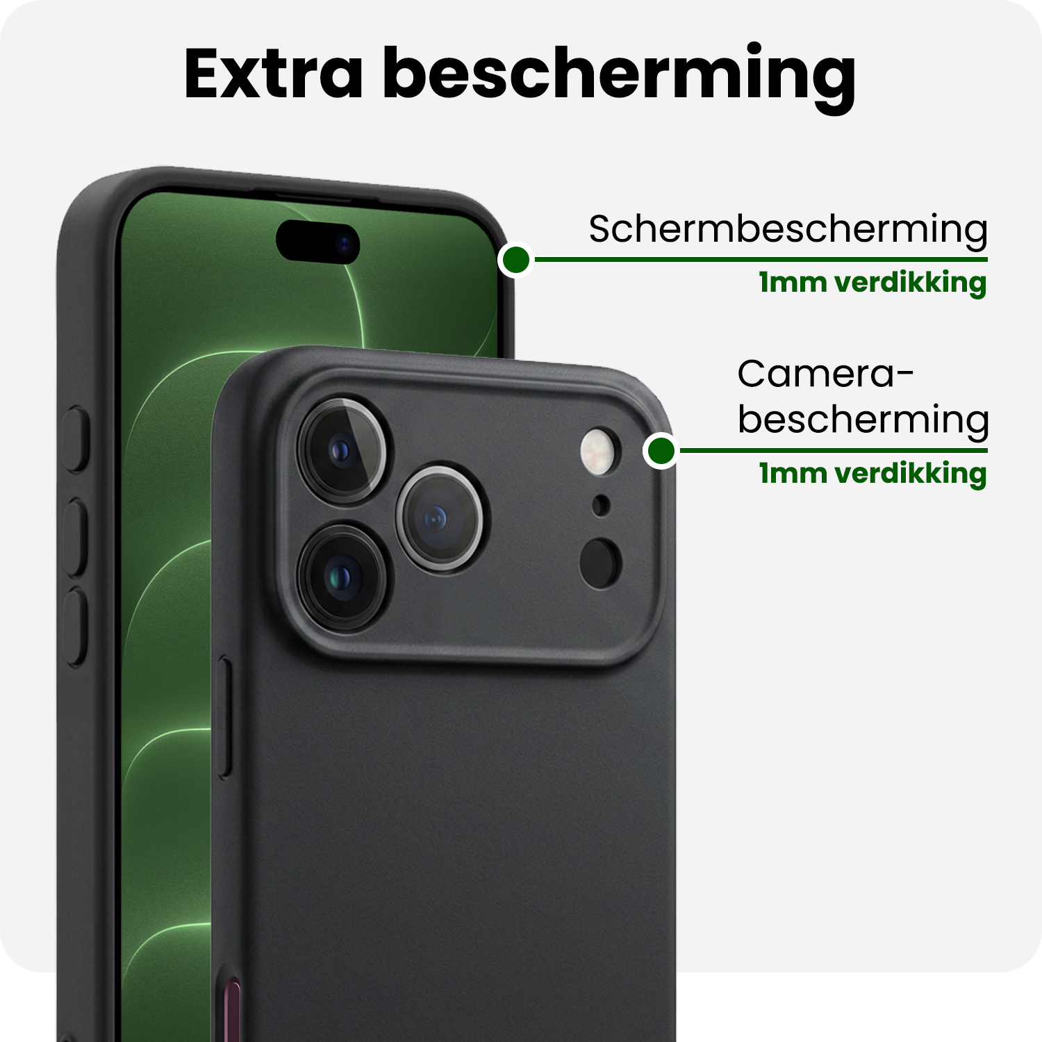 BASEY. BASEY. iPhone 18 Pro Hoesje Siliconen - Zwart