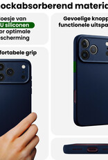 BASEY. BASEY. iPhone 18 Pro Hoesje Siliconen - Donkerblauw - 2 PACK