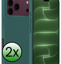 BASEY. BASEY. iPhone 18 Pro Hoesje Siliconen - Donkergroen - 2 PACK
