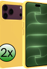 BASEY. BASEY. iPhone 18 Pro Hoesje Siliconen - Geel - 2 PACK