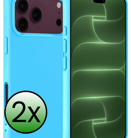 BASEY. BASEY. iPhone 18 Pro Hoesje Siliconen - Lichtblauw - 2 PACK