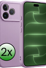BASEY. BASEY. iPhone 18 Pro Hoesje Siliconen - Lila - 2 PACK