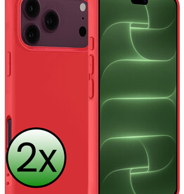 BASEY. BASEY. iPhone 18 Pro Hoesje Siliconen - Rood - 2 PACK
