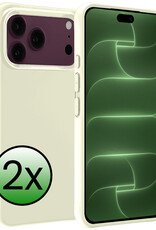 BASEY. BASEY. iPhone 18 Pro Hoesje Siliconen - Wit - 2 PACK