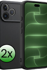 BASEY. BASEY. iPhone 18 Pro Hoesje Siliconen - Zwart - 2 PACK