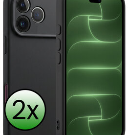 BASEY. BASEY. iPhone 18 Pro Hoesje Siliconen - Zwart - 2 PACK