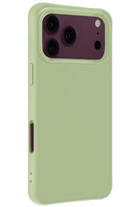 BASEY. BASEY. iPhone 18 Pro Hoesje Siliconen Met 2x Screenprotector Met Dichte Notch - Groen