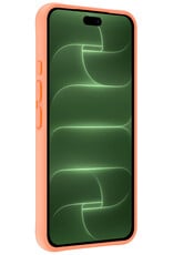 BASEY. BASEY. iPhone 18 Pro Hoesje Siliconen Met 2x Screenprotector Met Dichte Notch - Perzik
