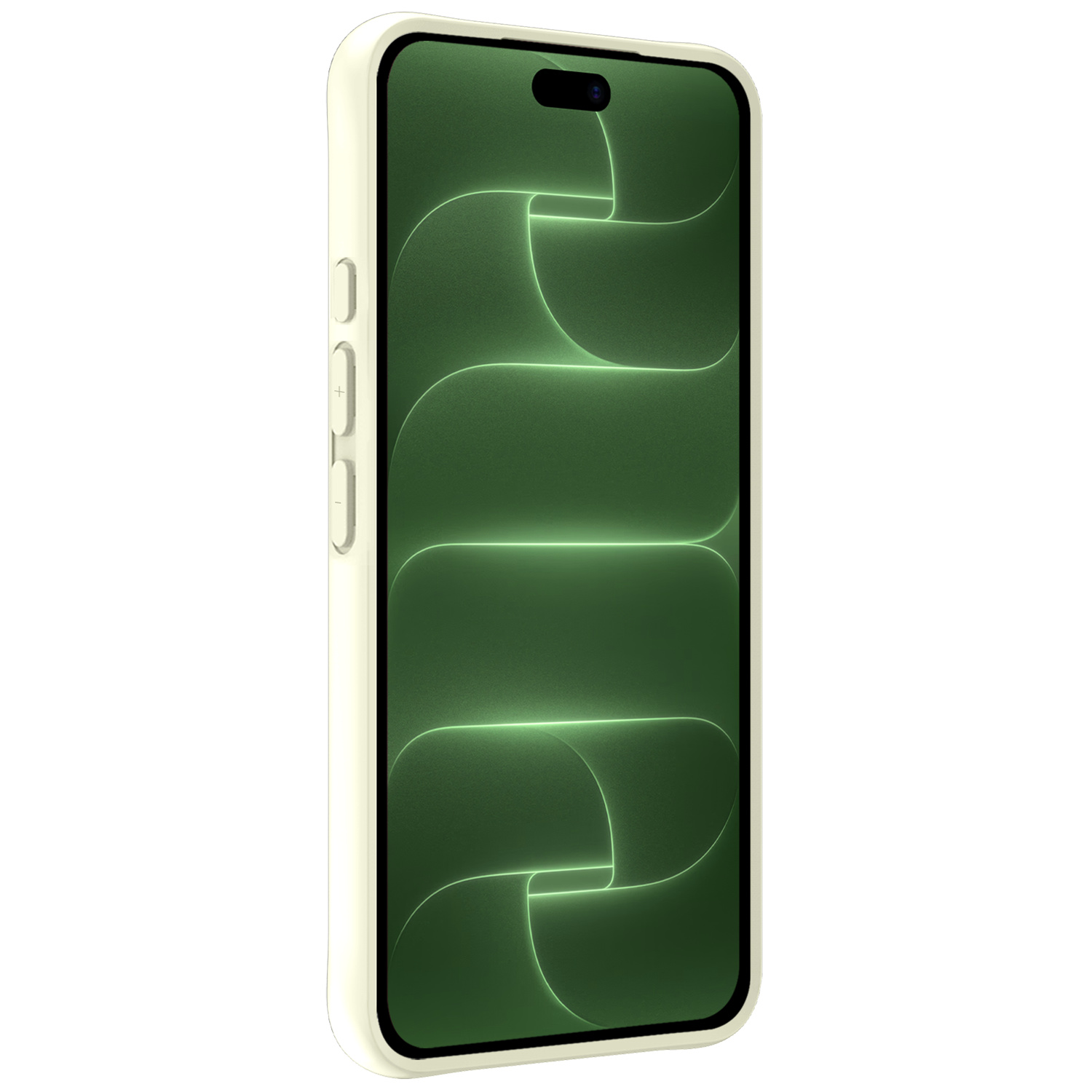 BASEY. BASEY. iPhone 18 Pro Hoesje Siliconen Met 2x Screenprotector Met Dichte Notch - Wit