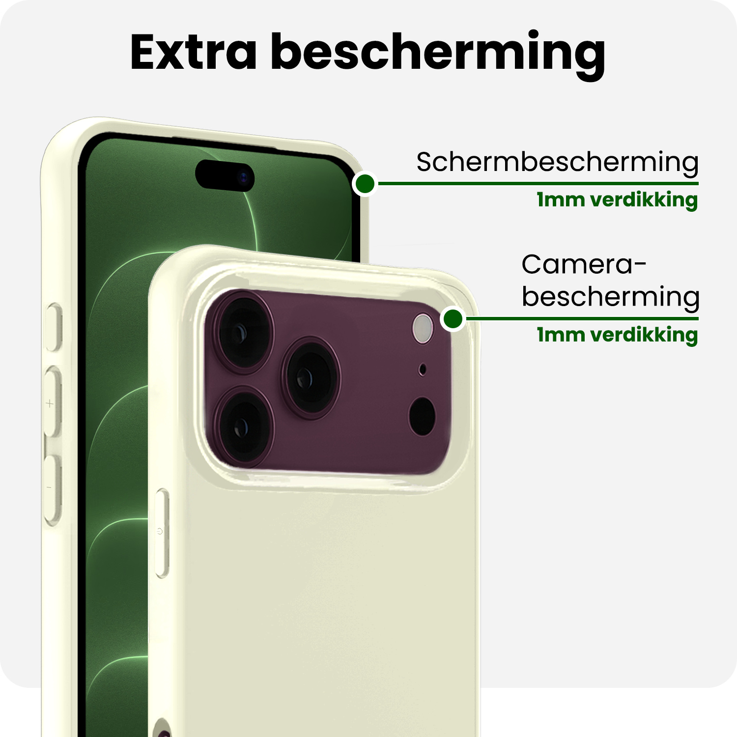 BASEY. BASEY. iPhone 18 Pro Max Hoesje Siliconen - Wit