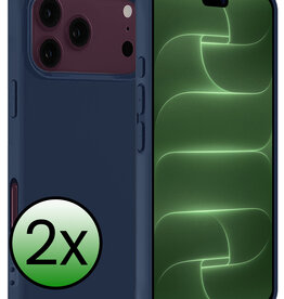 BASEY. BASEY. iPhone 18 Pro Max Hoesje Siliconen - Donkerblauw - 2 PACK