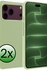 BASEY. BASEY. iPhone 18 Pro Max Hoesje Siliconen - Groen - 2 PACK