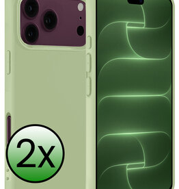 BASEY. BASEY. iPhone 18 Pro Max Hoesje Siliconen - Groen - 2 PACK
