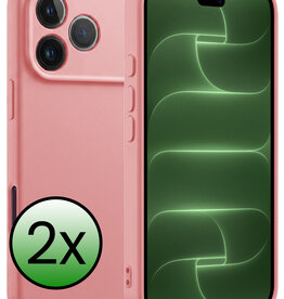 BASEY. BASEY. iPhone 18 Pro Max Hoesje Siliconen - Lichtroze - 2 PACK