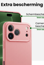 BASEY. BASEY. iPhone 18 Pro Max Hoesje Siliconen - Lichtroze - 2 PACK