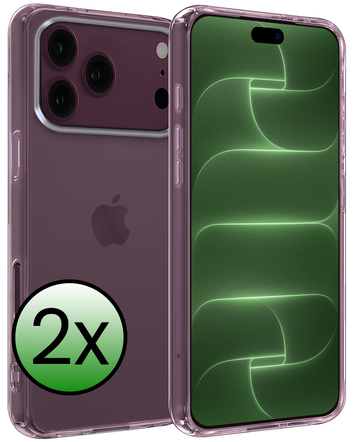 BASEY. BASEY. iPhone 18 Pro Max Hoesje Siliconen - Transparant - 2 PACK