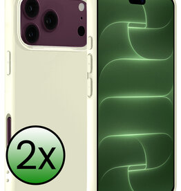 BASEY. BASEY. iPhone 18 Pro Max Hoesje Siliconen - Wit - 2 PACK