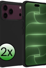 BASEY. BASEY. iPhone 18 Pro Max Hoesje Siliconen - Zwart - 2 PACK