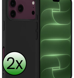 BASEY. BASEY. iPhone 18 Pro Max Hoesje Siliconen - Zwart - 2 PACK