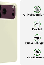 BASEY. BASEY. iPhone 18 Pro Max Hoesje Siliconen Met Screenprotector Met Dichte Notch - Wit