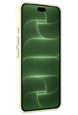 BASEY. BASEY. iPhone 18 Pro Max Hoesje Siliconen Met Screenprotector Met Dichte Notch - Wit