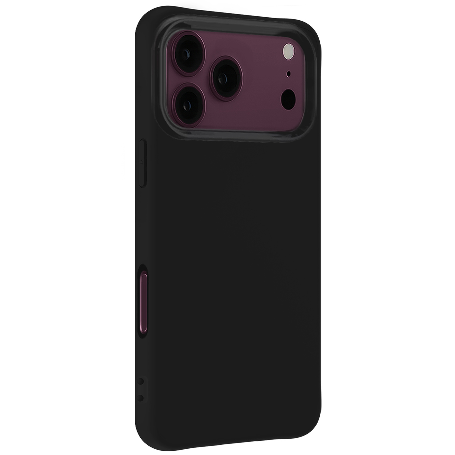 BASEY. BASEY. iPhone 18 Pro Max Hoesje Siliconen Met Screenprotector Met Dichte Notch - Zwart
