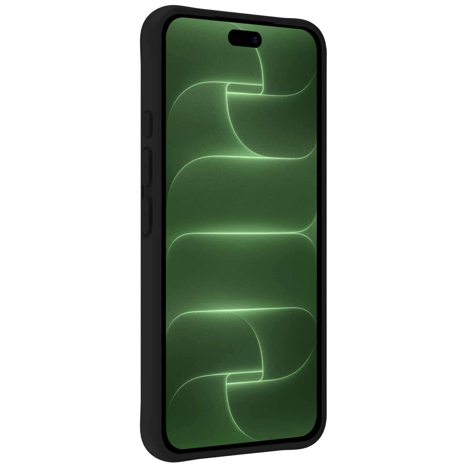 BASEY. BASEY. iPhone 18 Pro Max Hoesje Siliconen Met Screenprotector Met Dichte Notch - Zwart