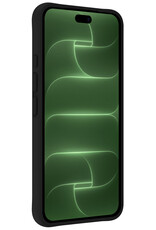 BASEY. BASEY. iPhone 18 Pro Max Hoesje Siliconen Met 2x Screenprotector Met Dichte Notch - Zwart
