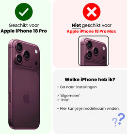 BASEY. BASEY. iPhone 18 Pro Hoesje Pashouder met Koord Met 2x Screenprotector - Fel Blauw