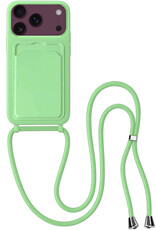 BASEY. BASEY. iPhone 18 Pro Max Hoesje Pashouder met Koord - Groen