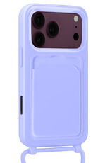 BASEY. BASEY. iPhone 18 Pro Max Hoesje Pashouder met Koord - Lila