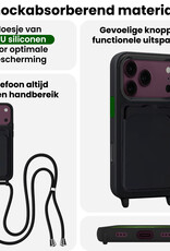 BASEY. BASEY. iPhone 18 Pro Max Hoesje Pashouder met Koord - Zwart