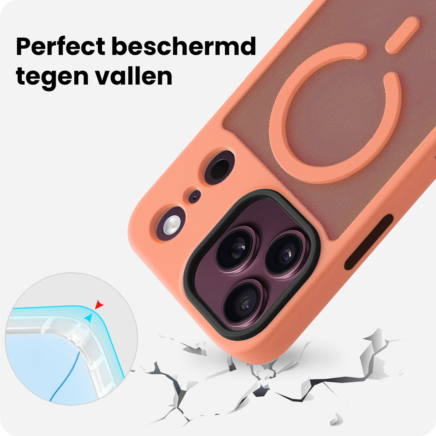 BASEY. BASEY. iPhone 18 Pro Max Magsafe Hoesje - Perzik - 2 PACK
