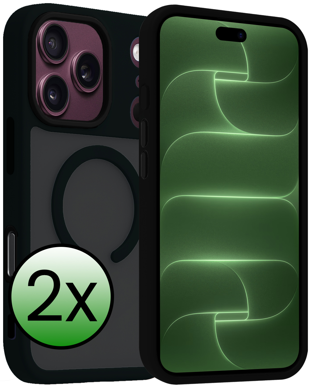 BASEY. BASEY. iPhone 18 Pro Max Magsafe Hoesje - Zwart - 2 PACK