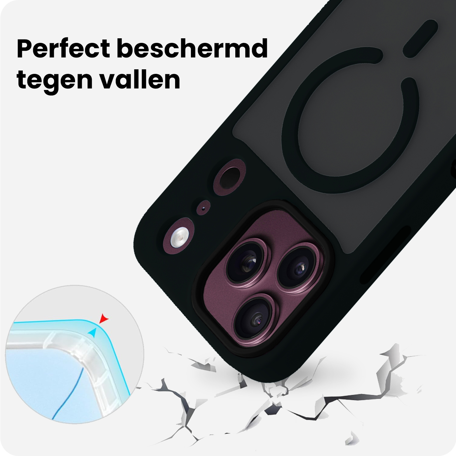 BASEY. BASEY. iPhone 18 Pro Max Magsafe Hoesje - Zwart - 2 PACK