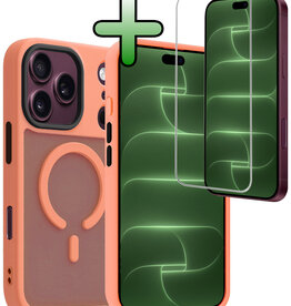BASEY. BASEY. iPhone 18 Pro Max Magsafe Hoesje Perzik Met Screenprotector