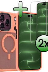 BASEY. BASEY. iPhone 18 Pro Max Magsafe Hoesje Perzik Met 2x Screenprotector