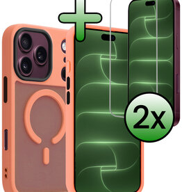 BASEY. BASEY. iPhone 18 Pro Max Magsafe Hoesje Perzik Met 2x Screenprotector