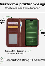 BASEY. BASEY. iPhone 18 Pro Hoesje Bookcase - Bruin