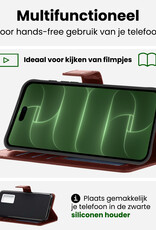 BASEY. BASEY. iPhone 18 Pro Hoesje Bookcase Met Screenprotector - Bruin