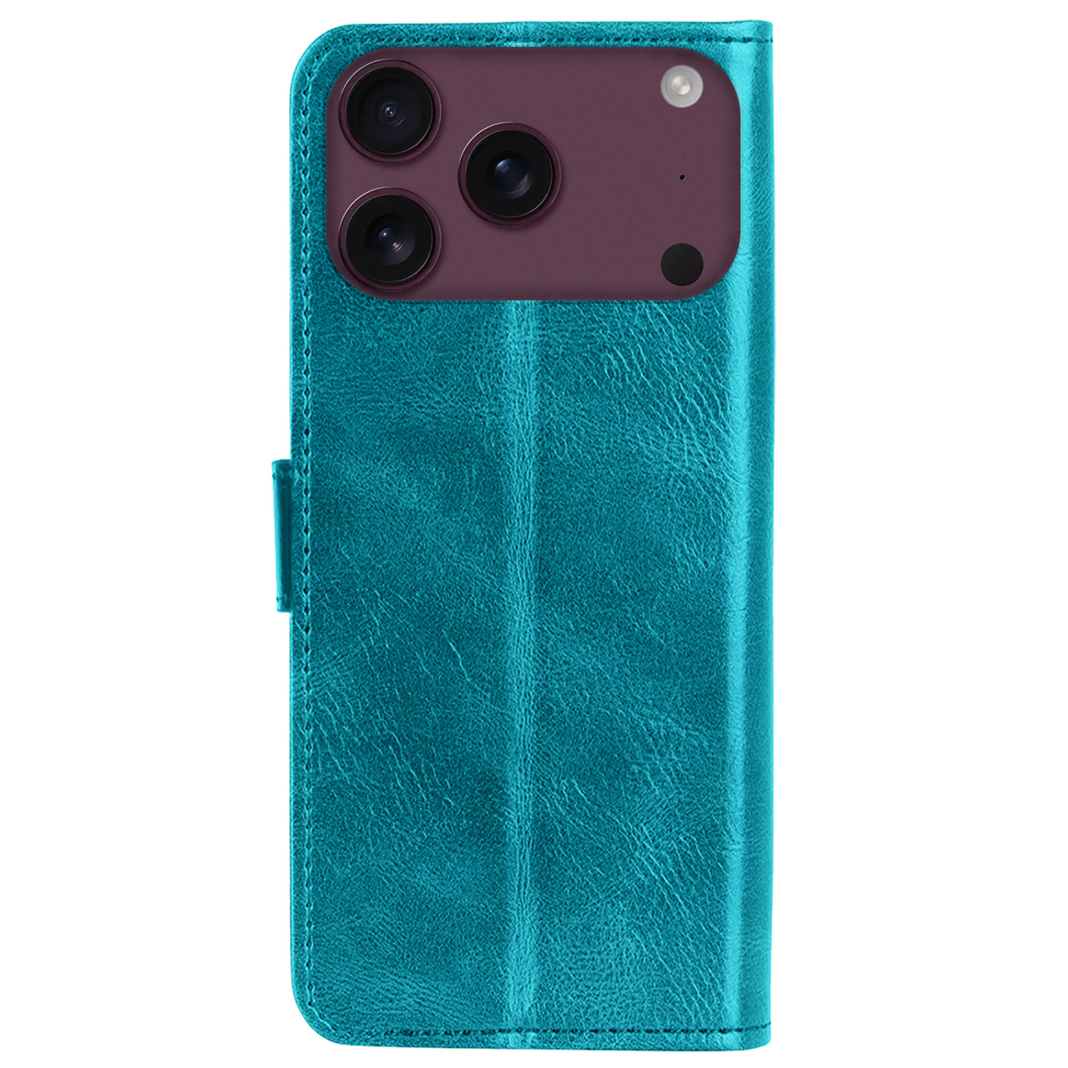 BASEY. BASEY. iPhone 18 Pro Hoesje Bookcase Met 2x Screenprotector - Turquoise