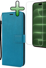 BASEY. BASEY. iPhone 18 Pro Max Hoesje Bookcase Met Screenprotector - Turquoise
